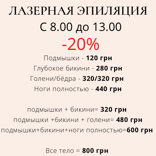 Лазерная эпиляция, Днепр