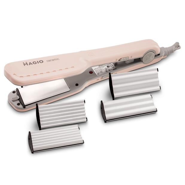 Щипці для волосся MAGIO MG-175P з насадками для гофре