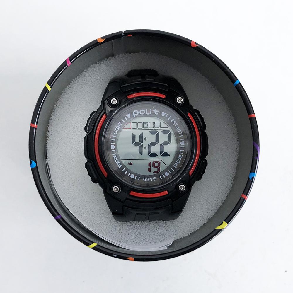 Годинник наручний Polit, в коробці. Колір червоний