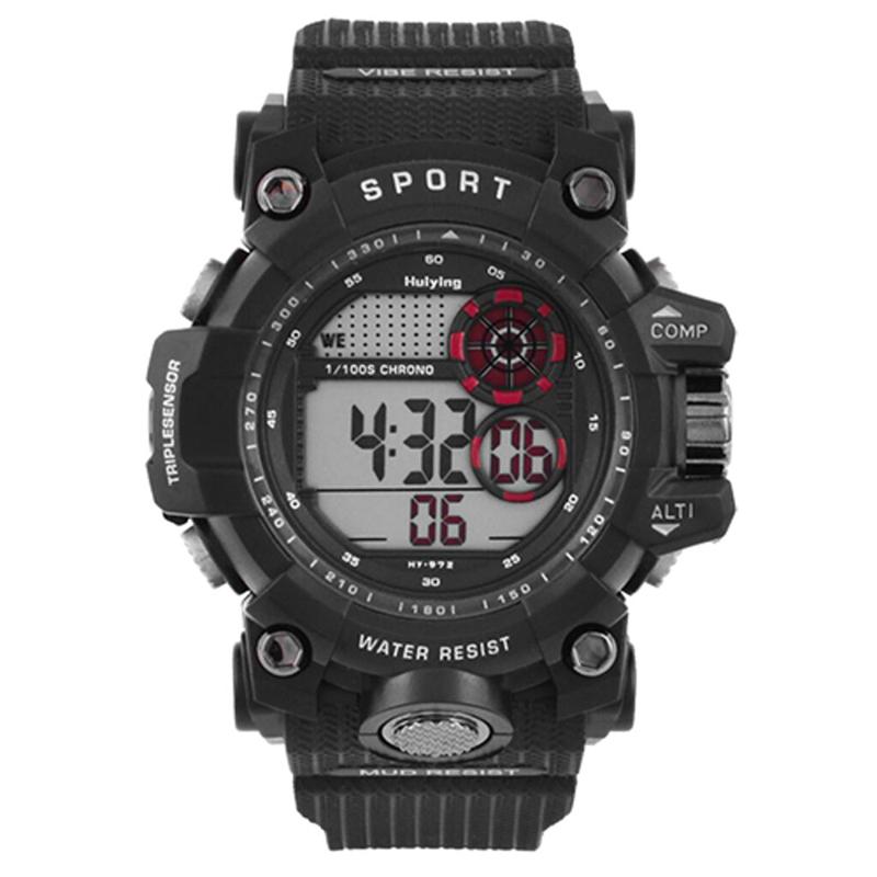 Годинник наручний, електронний, з підсвічуванням. Колір: чорна рамка