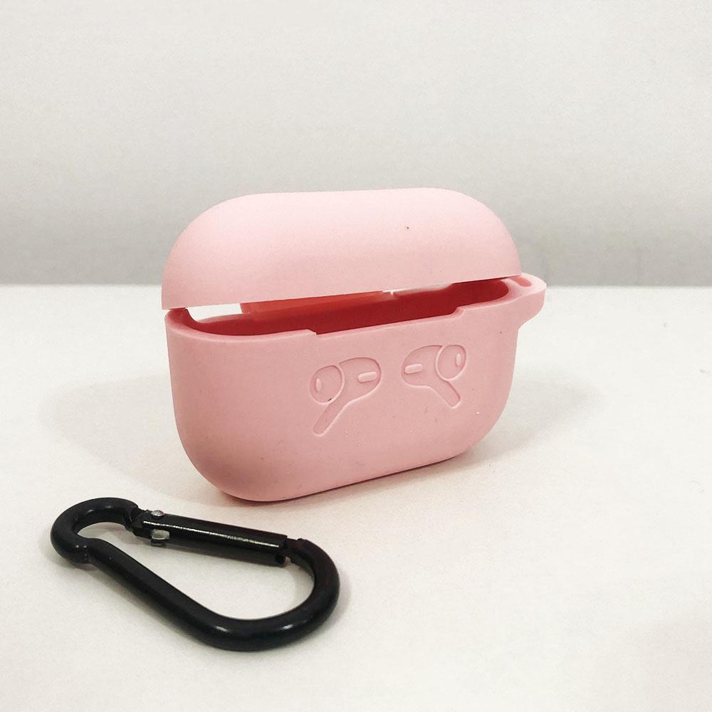 Чохол для AirPods Pro рожевий з візерунком навушників