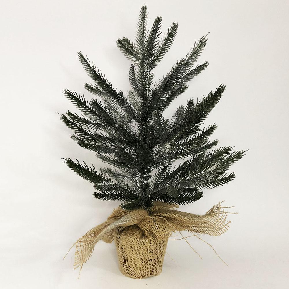 Ялинка штучна 50см новорічна в горщику з білим напиленням. Відмінна якість. Виробництво Україна