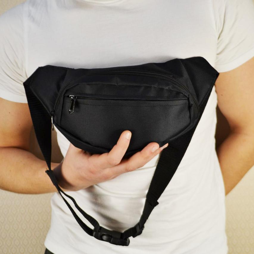 Бананка овальная из ткани. Цвет: черный