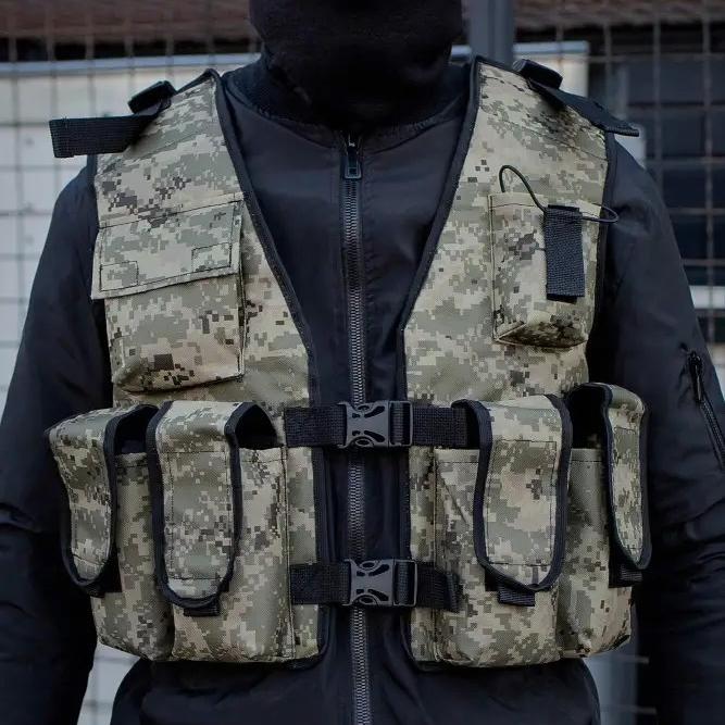 Розвантажувальний жилет / Розвантаження на 10 кишень / Тактичне розвантаження РПС. Колір: піксель
