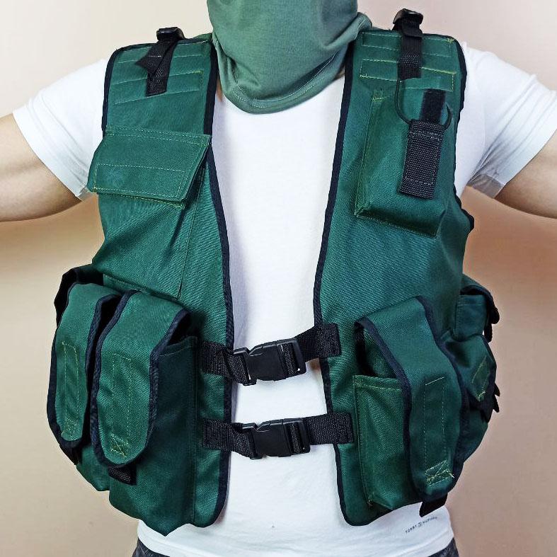 Розвантажувальний жилет / Розвантаження на 10 кишень / Тактичне розвантаження РПС. Колір: зелений
